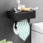 Multifunktionaler Toilettenpapierhalter Aristo – Edelstahl Design mit Ablage