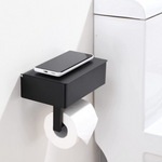 Multifunktionaler Toilettenpapierhalter Aristo – Edelstahl Design mit Ablage