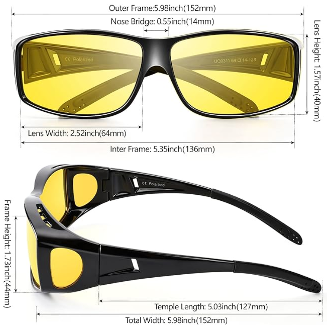 Nachtblick | Polarisierte Fahrbrille für sicheres Fahren bei Nacht