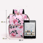 Wickeltasche mit Blumenmuster – Faltbares Moskitonetz für Mütter