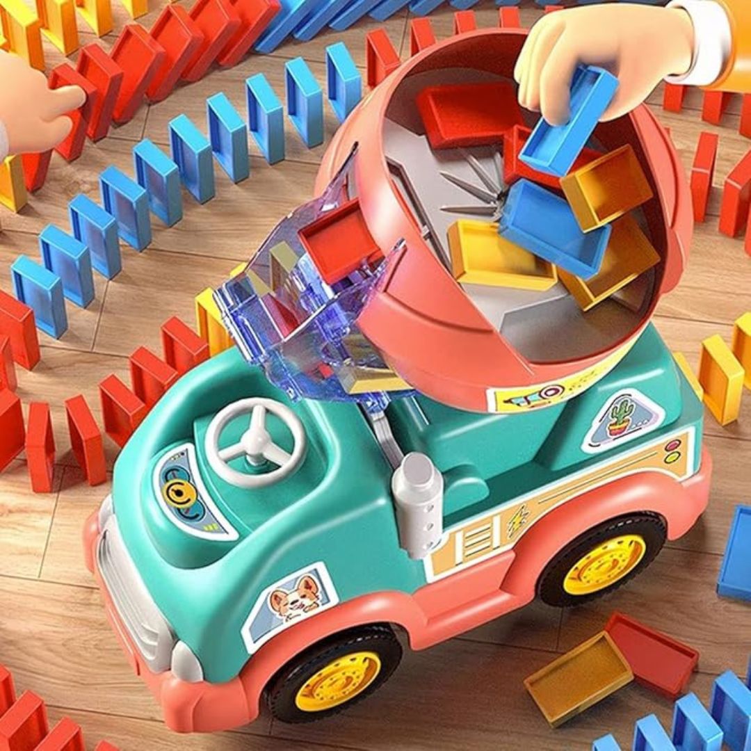 Domino Lkw im Montessori-Stil