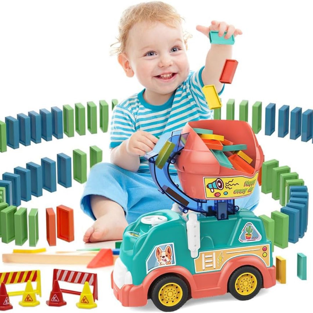 Domino Lkw im Montessori-Stil