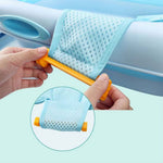 Knickbare Babybadewanne mit rutschfestem Sitz und Sicherheitsgurt