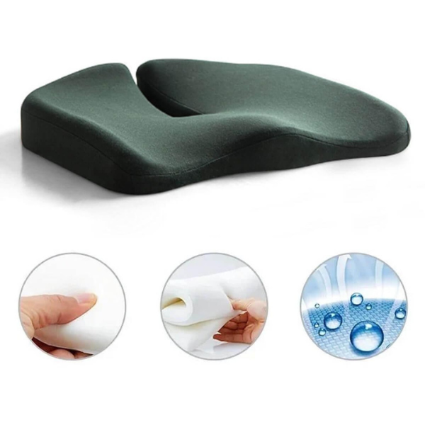 Ergonomisches Sitzkissen aus Memory-Schaum für Rücken und Steißbein