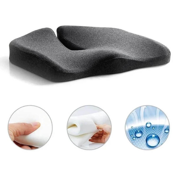 Ergonomisches Sitzkissen aus Memory-Schaum für Rücken und Steißbein