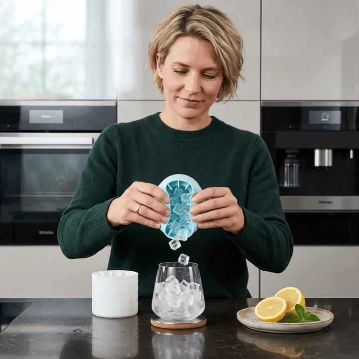 Praktische Silikon-Eiswürfelschale – Perfekte Eiswürfel im Handumdrehen