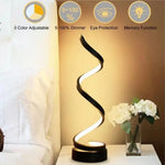 Elegante Spiral-LED-Tischlampe – Touch-Dimmfunktion