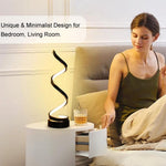 Elegante Spiral-LED-Tischlampe – Touch-Dimmfunktion
