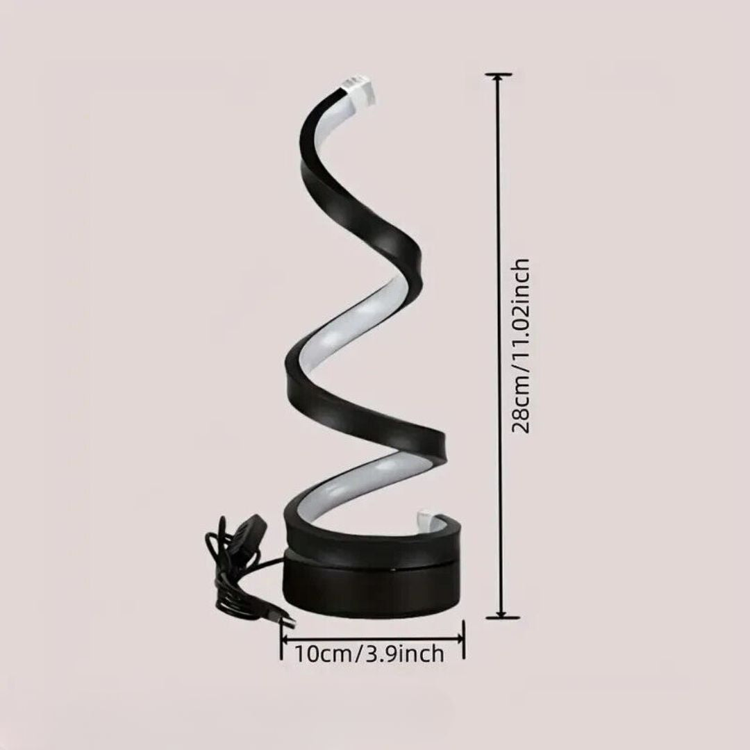 Elegante Spiral-LED-Tischlampe – Touch-Dimmfunktion