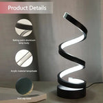 Elegante Spiral-LED-Tischlampe – Touch-Dimmfunktion