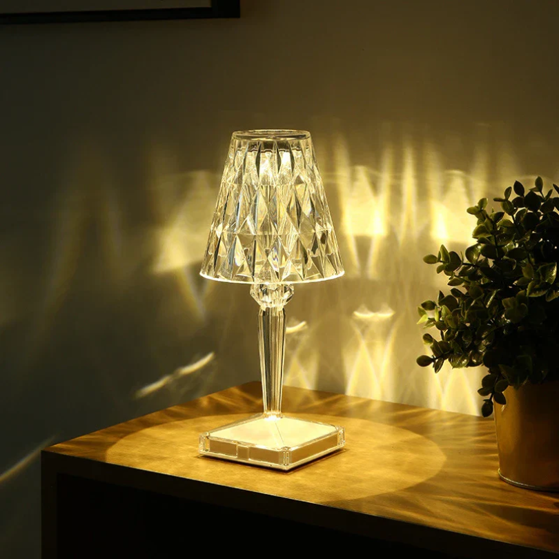 Elegante Tischlampe im Kristall-Look - GlanzLicht