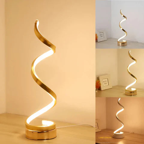 Elegante Spiralförmige LED Tischlampe mit Dimmer – 19W