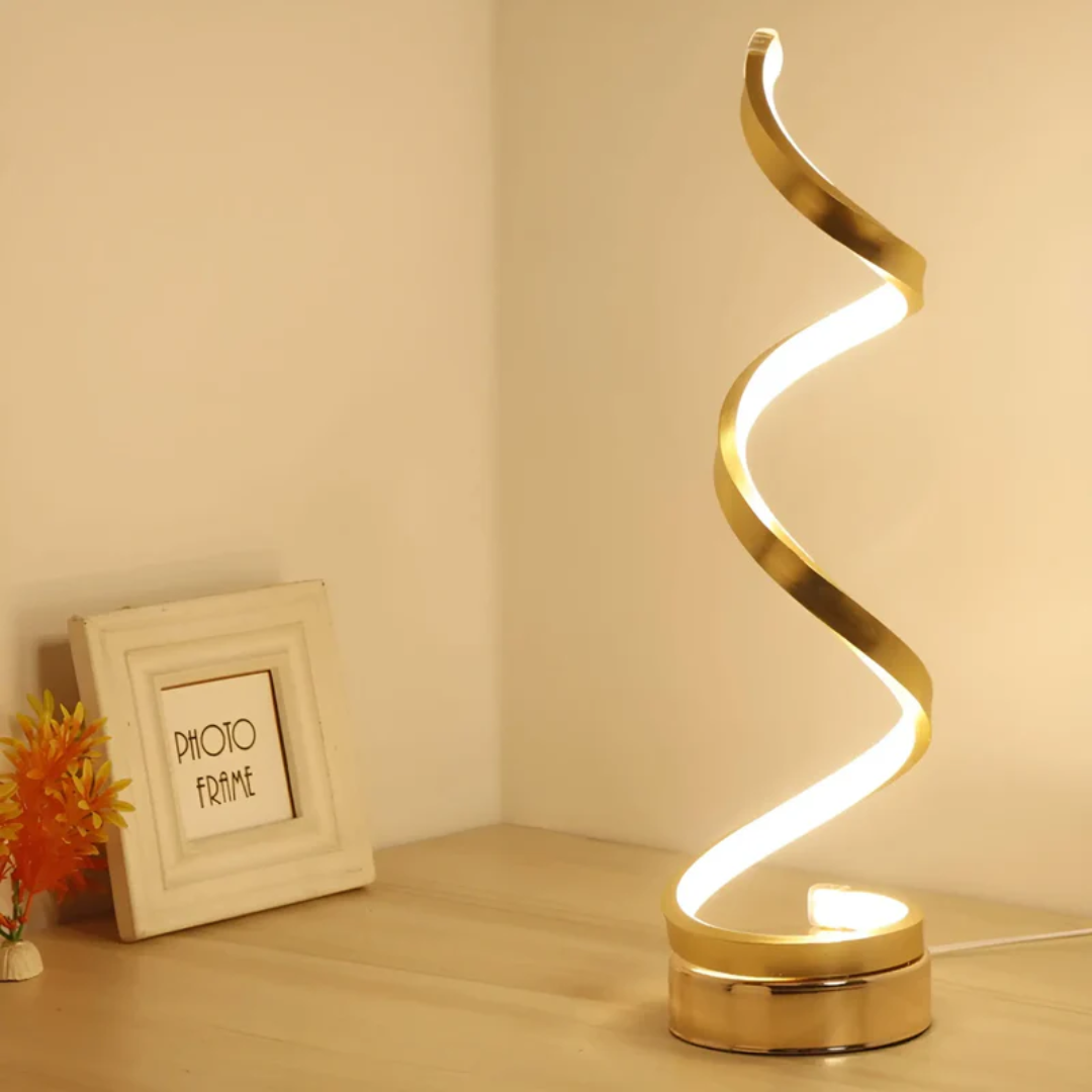 Elegante Spiralförmige LED Tischlampe mit Dimmer – 19W