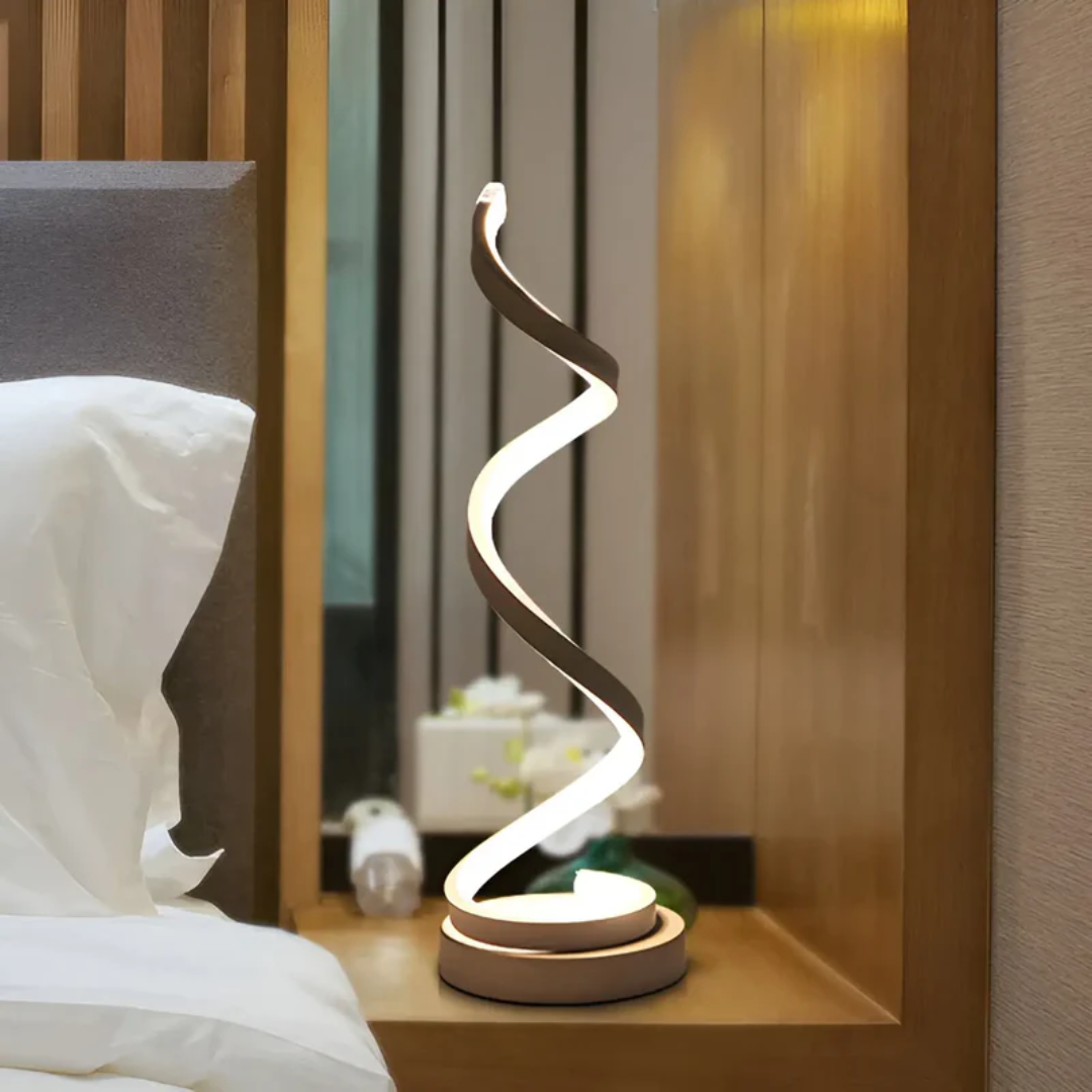 Elegante Spiralförmige LED Tischlampe mit Dimmer – 19W