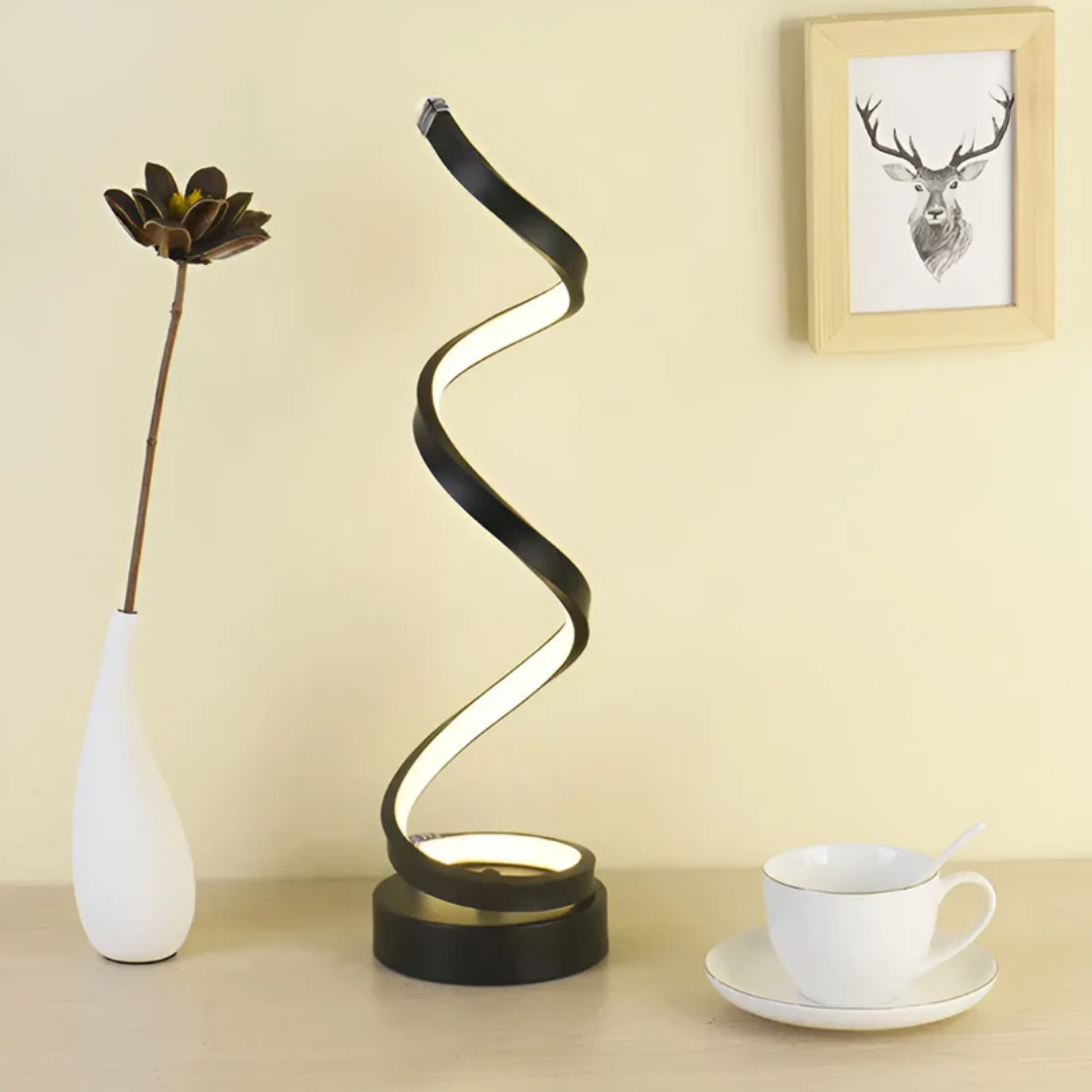 Elegante Spiralförmige LED Tischlampe mit Dimmer – 19W