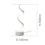 Elegante Spiralförmige LED Tischlampe mit Dimmer – 19W