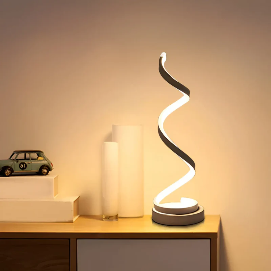 Elegante Spiralförmige LED Tischlampe mit Dimmer – 19W
