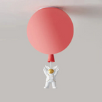 Kinderzimmer Deckenleuchte mit LED im Mond- und Astronauten-Design