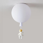 Kinderzimmer Deckenleuchte mit LED im Mond- und Astronauten-Design