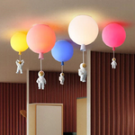 Kinderzimmer Deckenleuchte mit LED im Mond- und Astronauten-Design