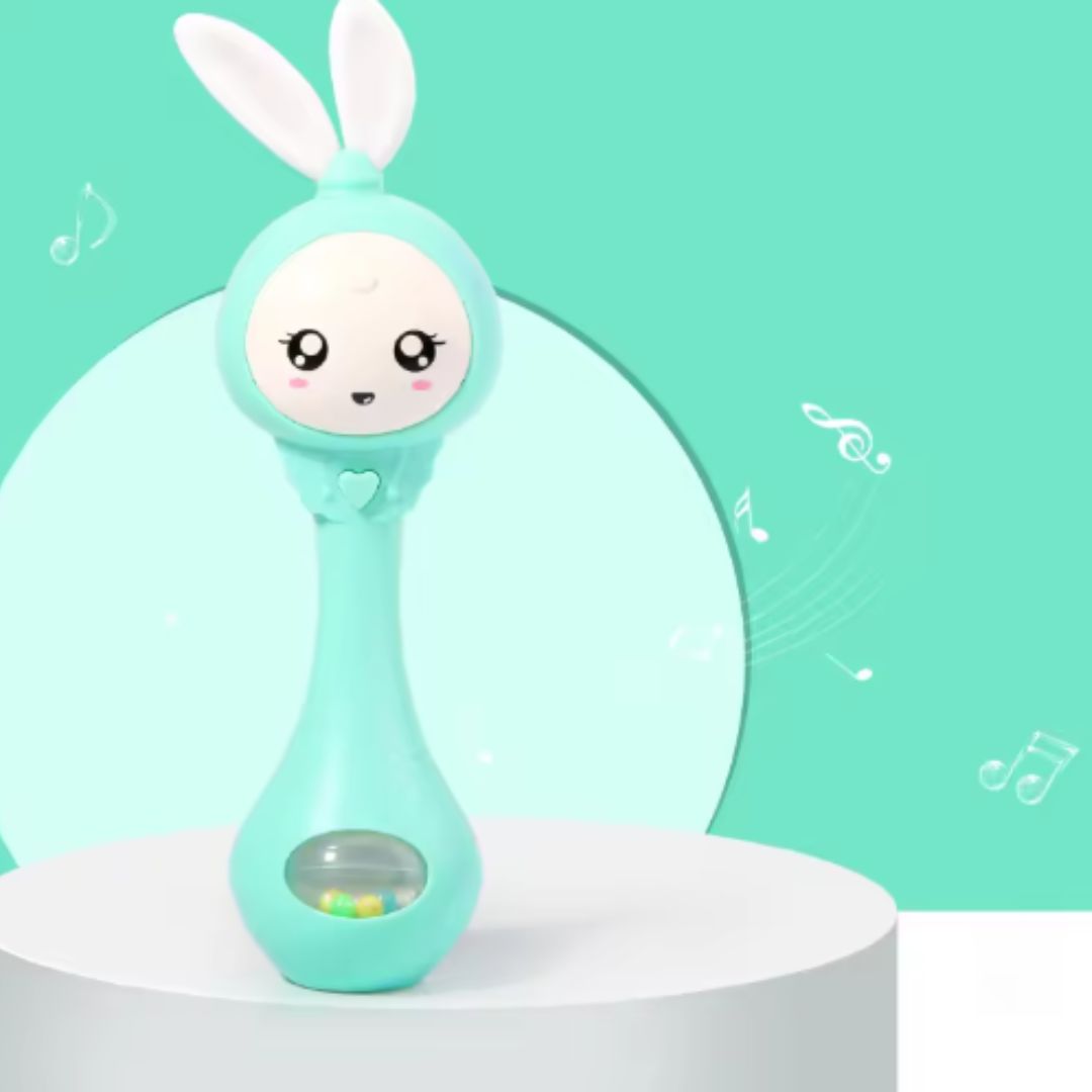 Farbenfrohes Beißspielzeug für Babys im Hasen-Design zur Zahnung