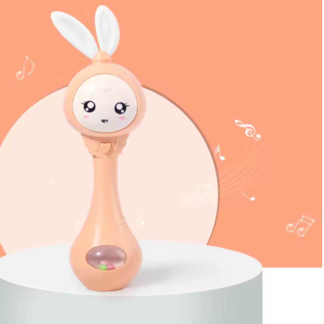 Farbenfrohes Beißspielzeug für Babys im Hasen-Design zur Zahnung