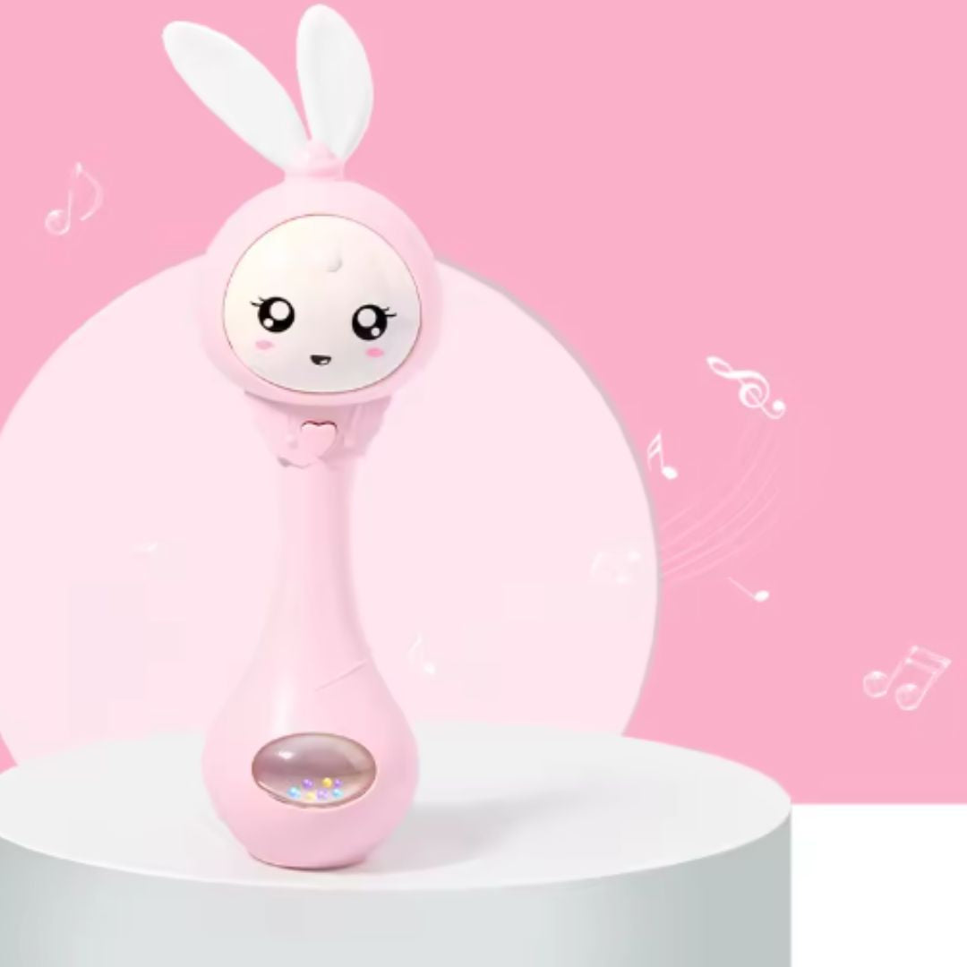 Farbenfrohes Beißspielzeug für Babys im Hasen-Design zur Zahnung
