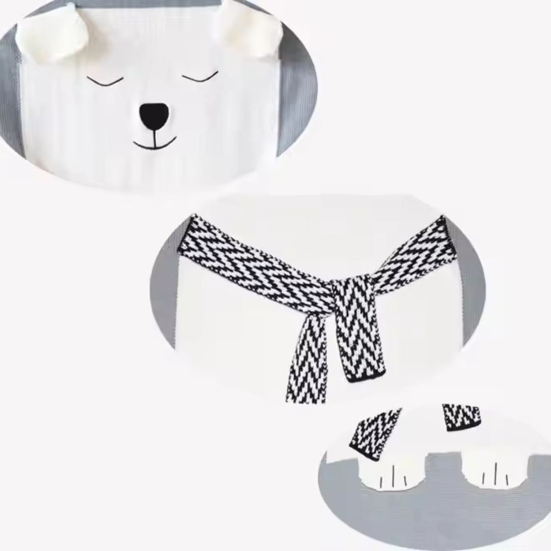 Kuschelige Babydecke mit Tiermuster – 3D-Design für Kinder