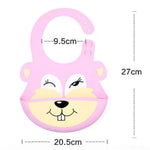 Buntes Silikon-Lätzchen Set für Babys mit Tiermotiven