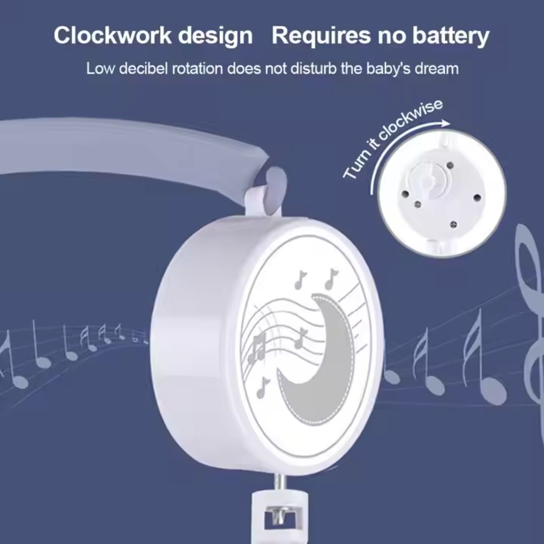 Musik-Mobile für Babys mit Sternen – Spieluhr für das Kinderbett