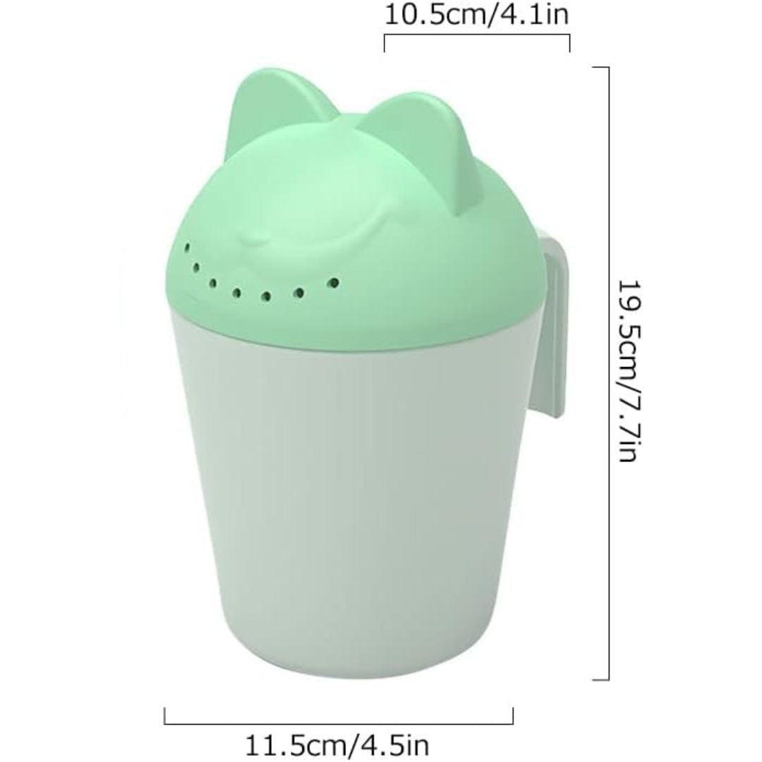 Ergonomischer Badebecher zum Duschen – Kinder Gießkanne mit Katzenmotiv