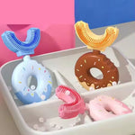 Baby Zahnbürste in U-Form – Silikon Zahnpflege im Donut Design