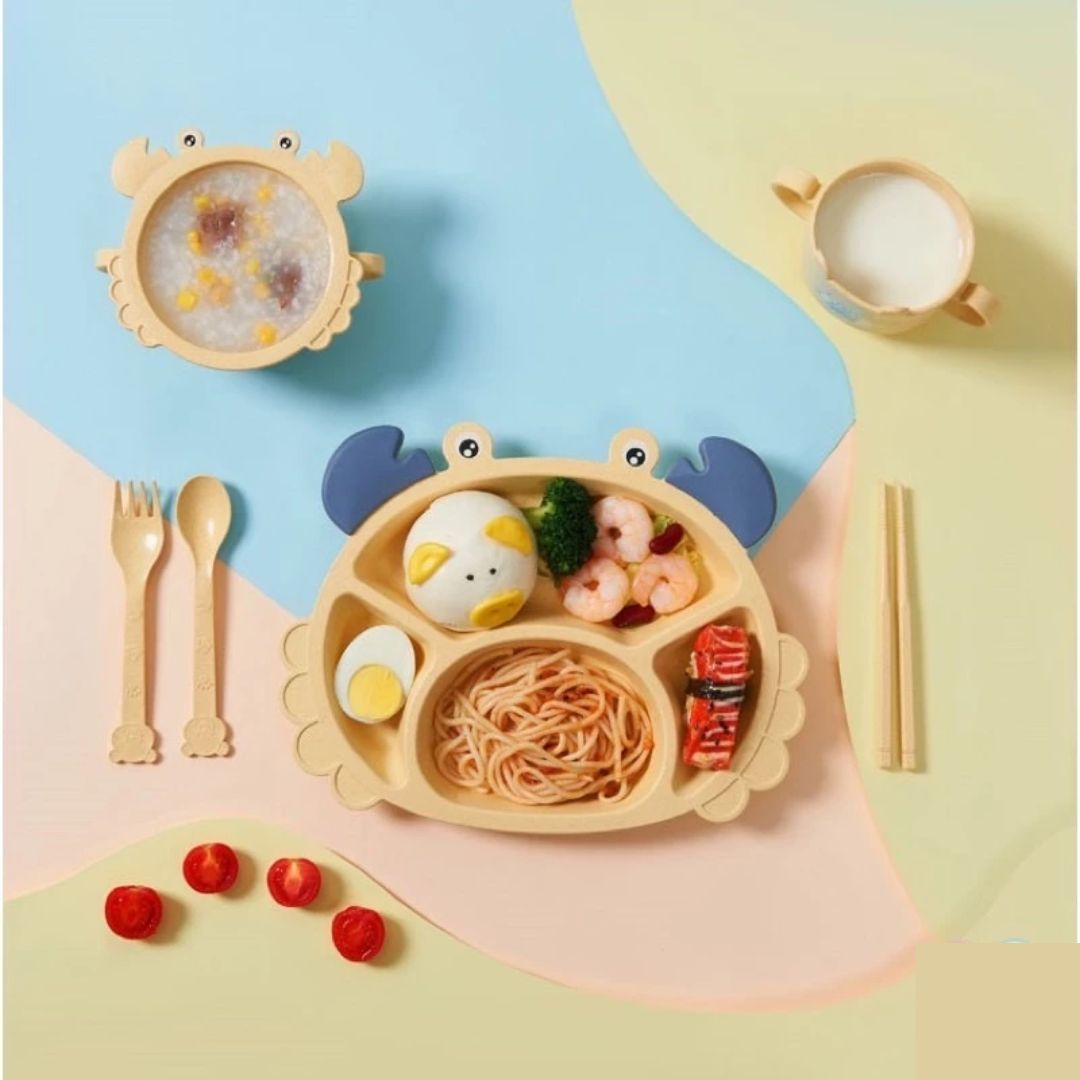 Essgeschirr Set für Kinder – 6 Teile – Krebs Design