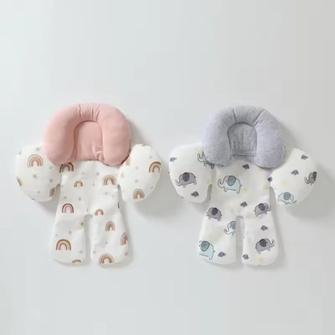 Sitzverkleinerer für Babys mit Kopfstütze – Weiches Kissen für Autositz & Kinderwagen
