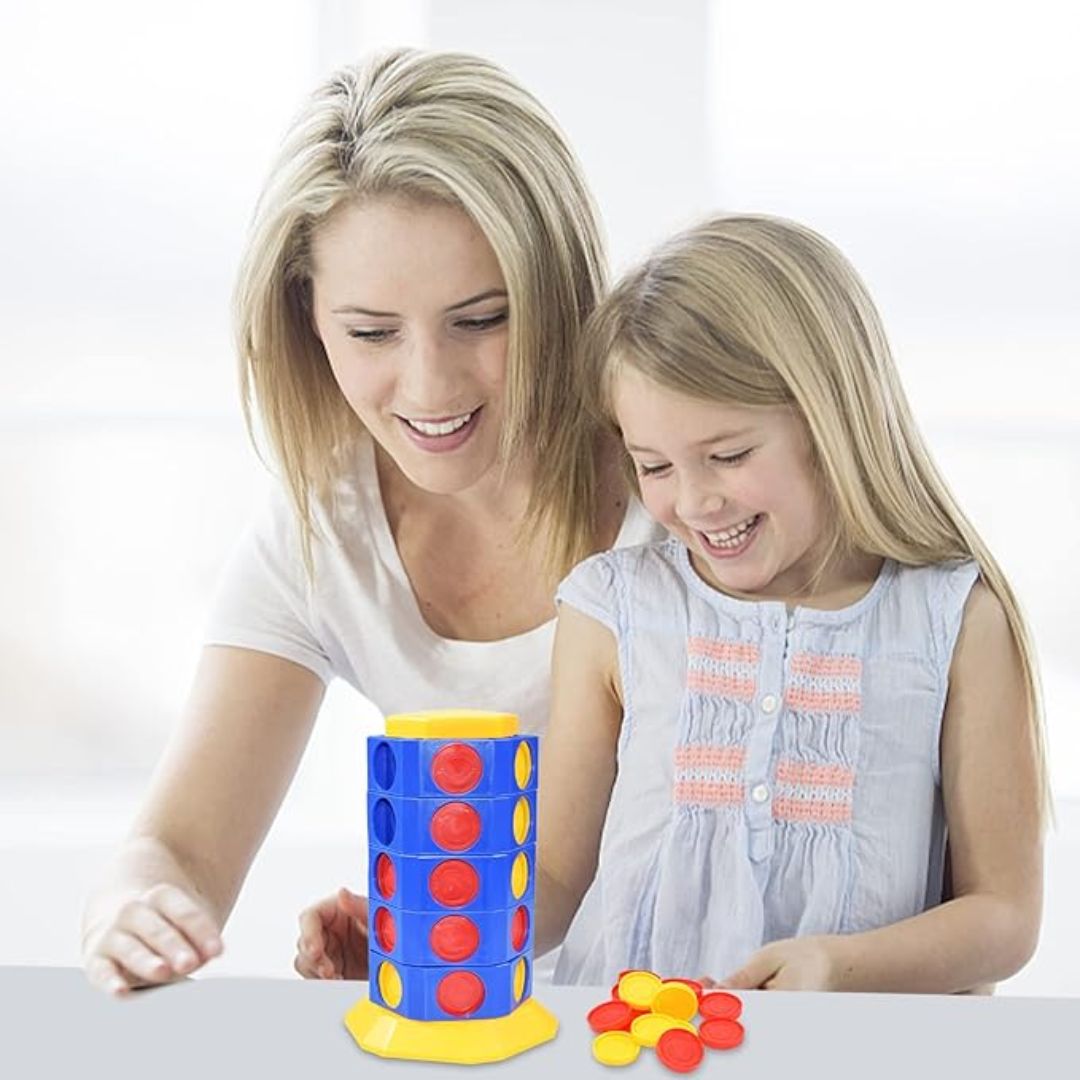 3D Vier-Gewinnt Spiel für die Familie – Drehbare Version für Kinder