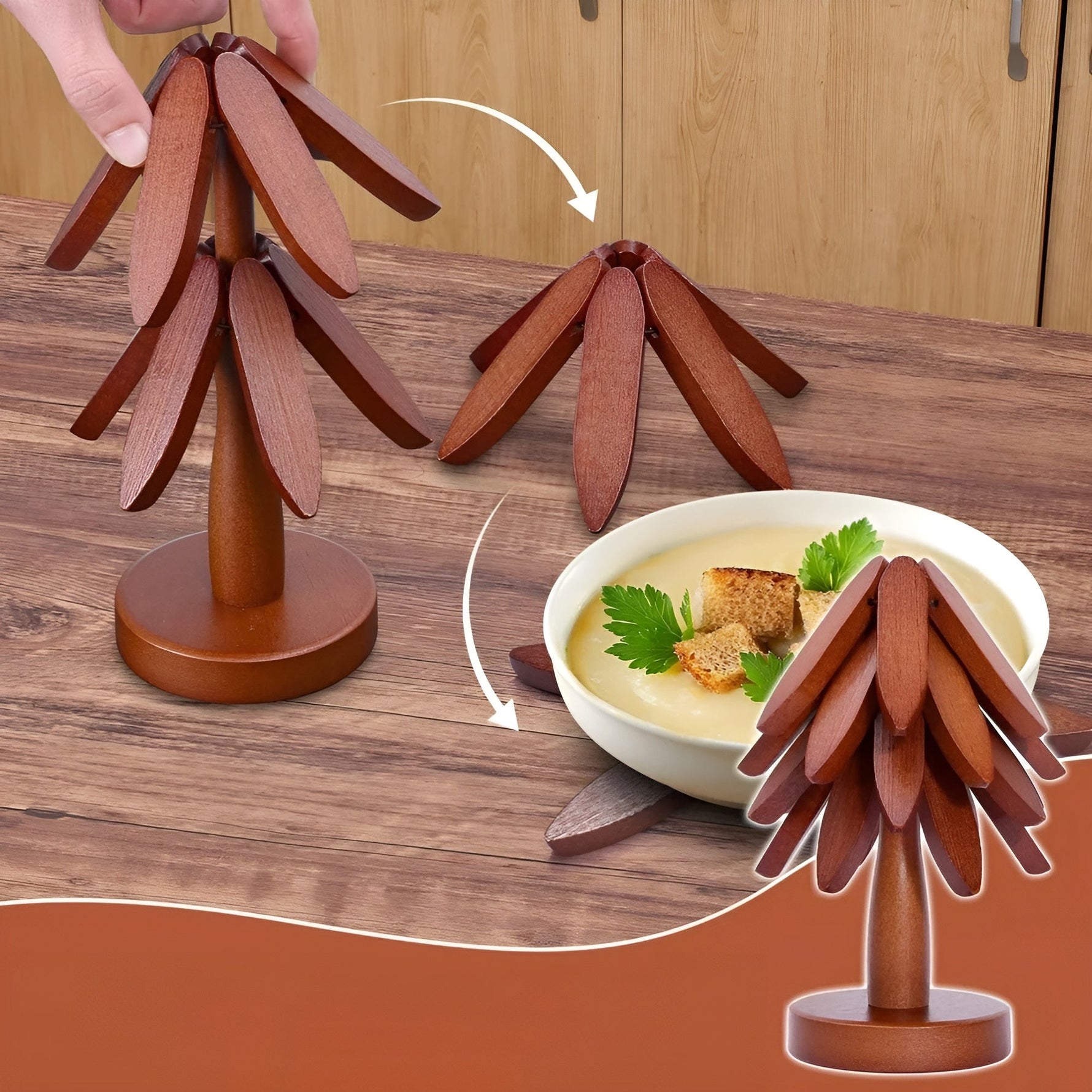 Weihnachtsbaum Untersetzer faltbar – Dekorativ und praktisch | Ideal für Getränke und Feiertage