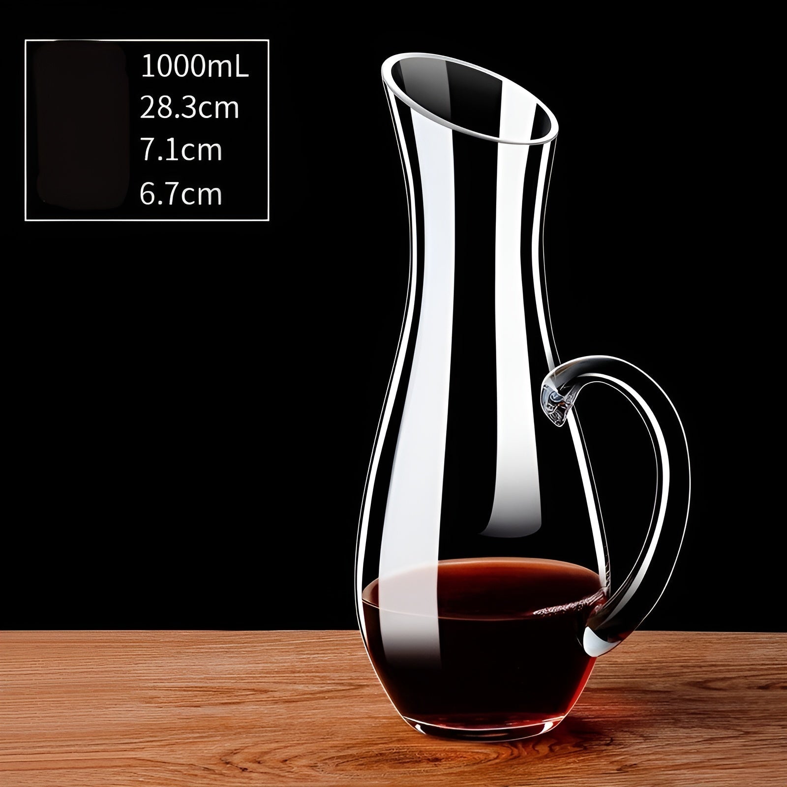 Weinflasche Dekanter in Schneckenform – Blei-frei für Wein oder Cognac | Dekorativ für Zuhause und Bar