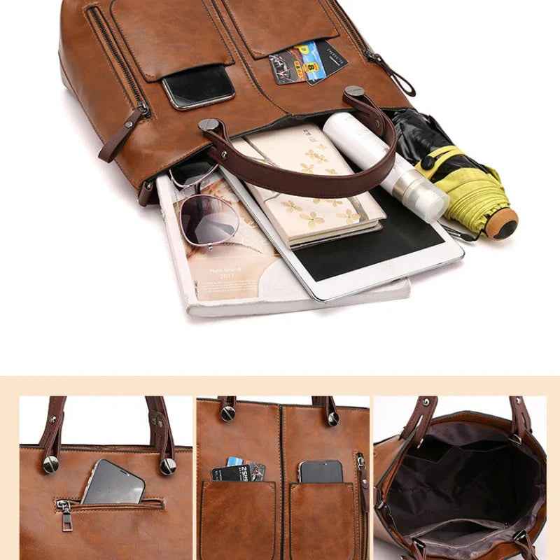 Stylish shoulder bag made of high-quality PU leather for every adventure