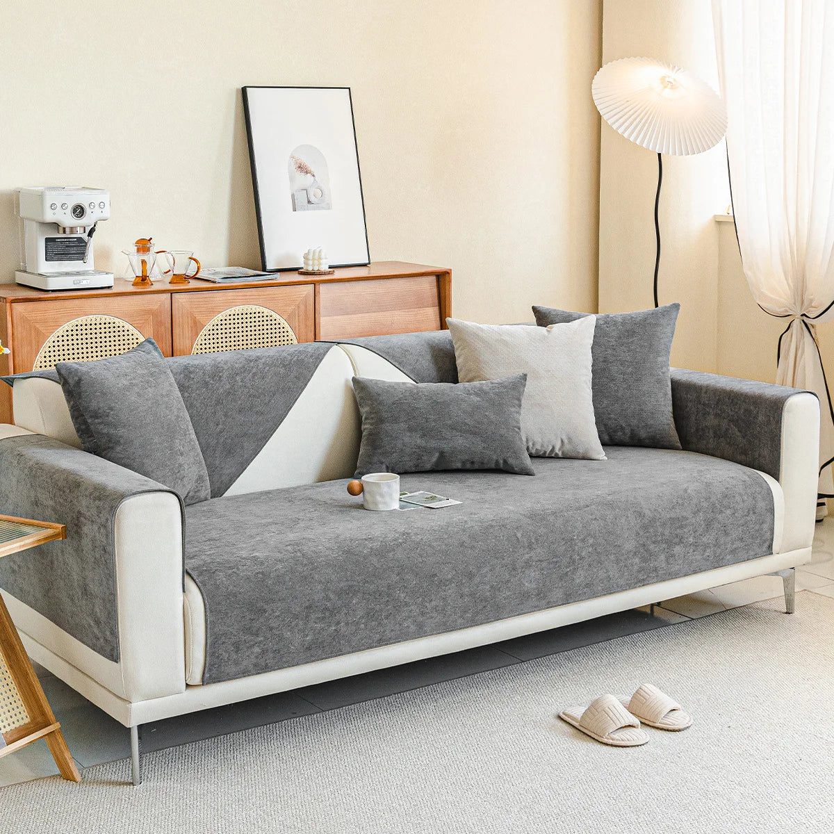 Sofaüberzug aus Chenille – Kratzfeste Schutzabdeckung für Haustiere