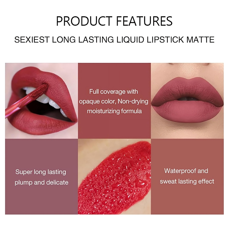 Samtige Lippen: Set für langanhaltenden Lippenstift
