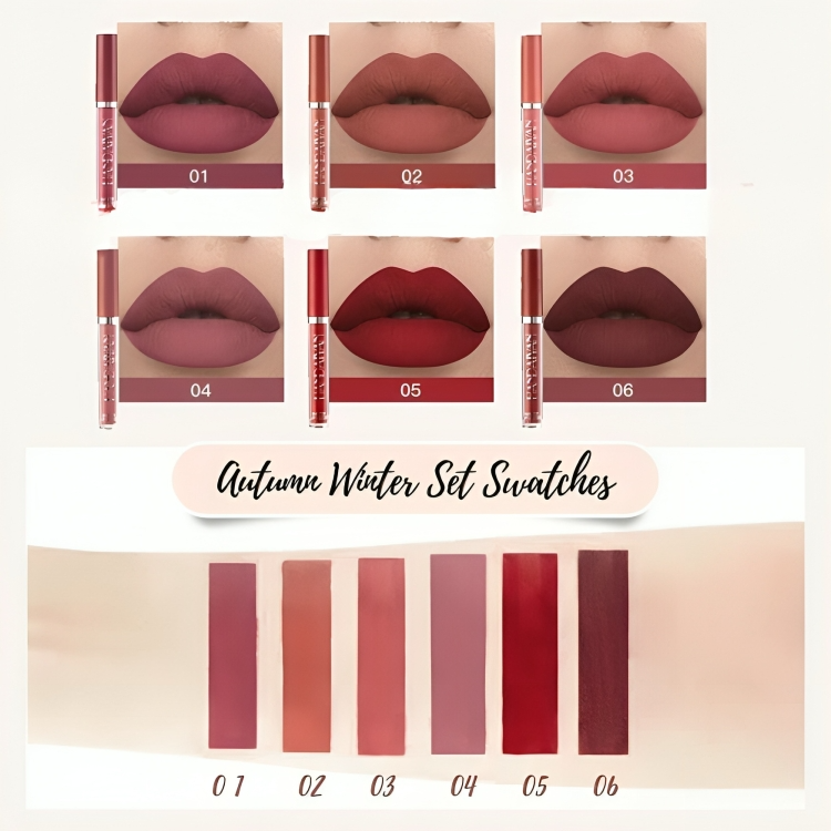 Samtige Lippen: Set für langanhaltenden Lippenstift