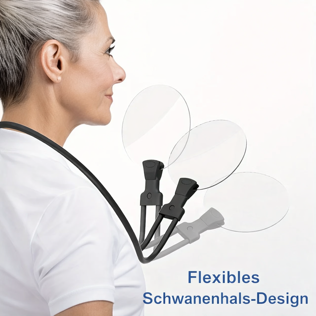 Praktische Lupe mit flexiblem Hals für freihändige Nutzung