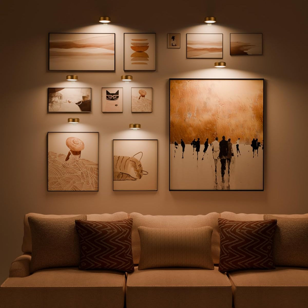 Flexibles Magnetlicht für Kunstwerke und Fotos