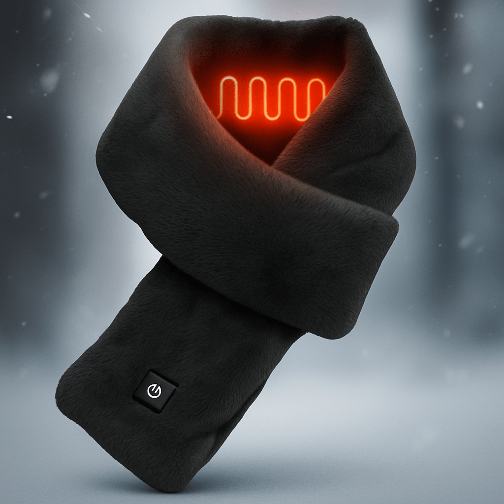 Heat-Flattering Fleece Scarf – USB-Powered Heating Function