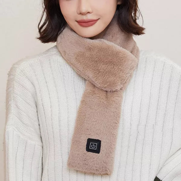 Heat-Flattering Fleece Scarf – USB-Powered Heating Function
