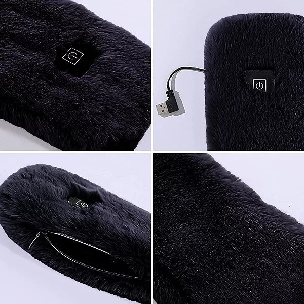 Heat-Flattering Fleece Scarf – USB-Powered Heating Function