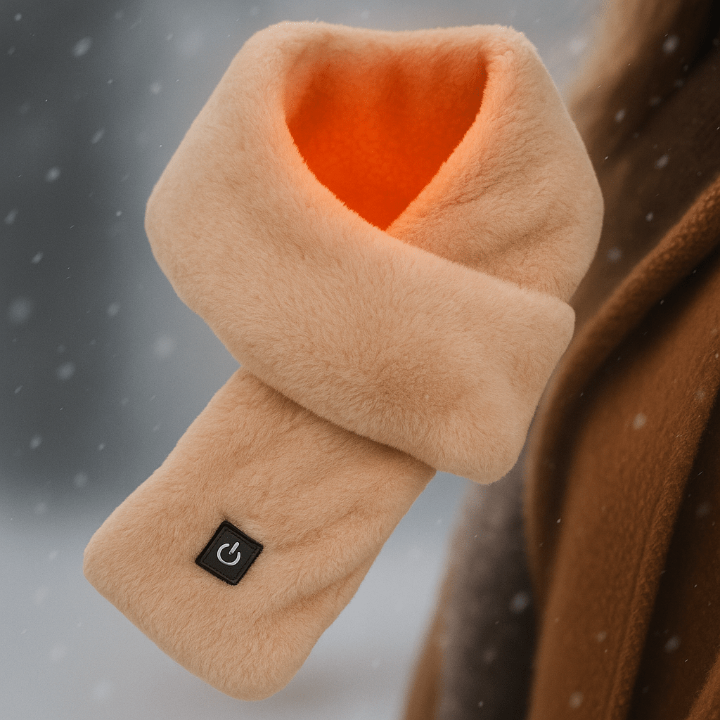 Heat-Flattering Fleece Scarf – USB-Powered Heating Function