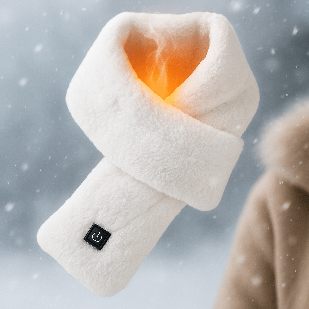 Heat-Flattering Fleece Scarf – USB-Powered Heating Function