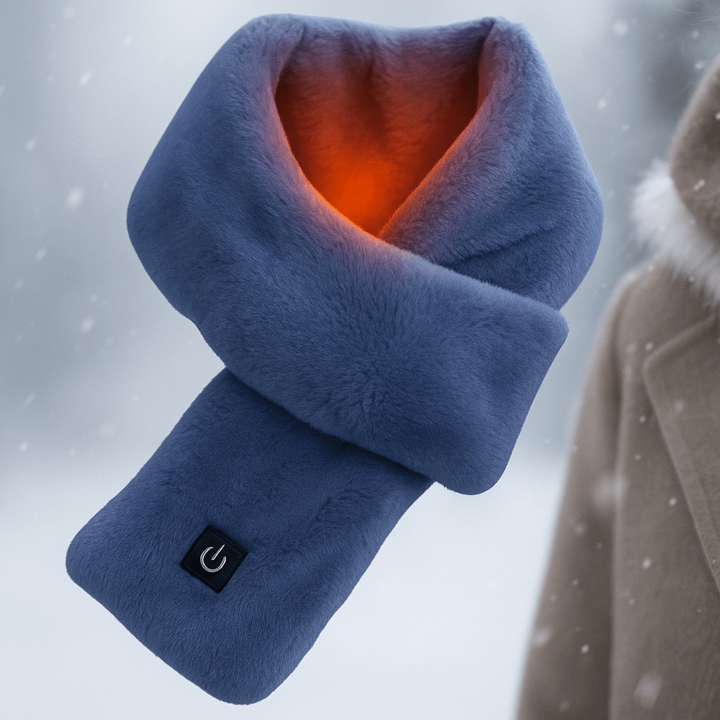 Heat-Flattering Fleece Scarf – USB-Powered Heating Function