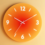 Stilvolle Wanduhr ohne Ticken – Sonnenuntergangsdesign